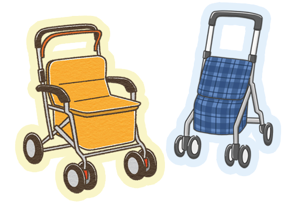 シルバーカーのイラストです。