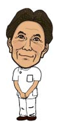 湘南山手マッサージ治療院のマッサージ師のイラストです。