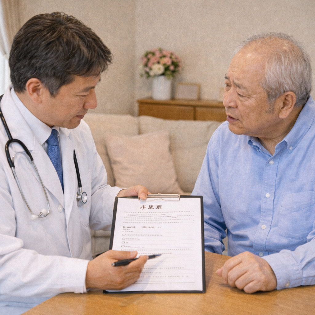 通院が大変な方が訪問マッサージの利用について相談するイメージ