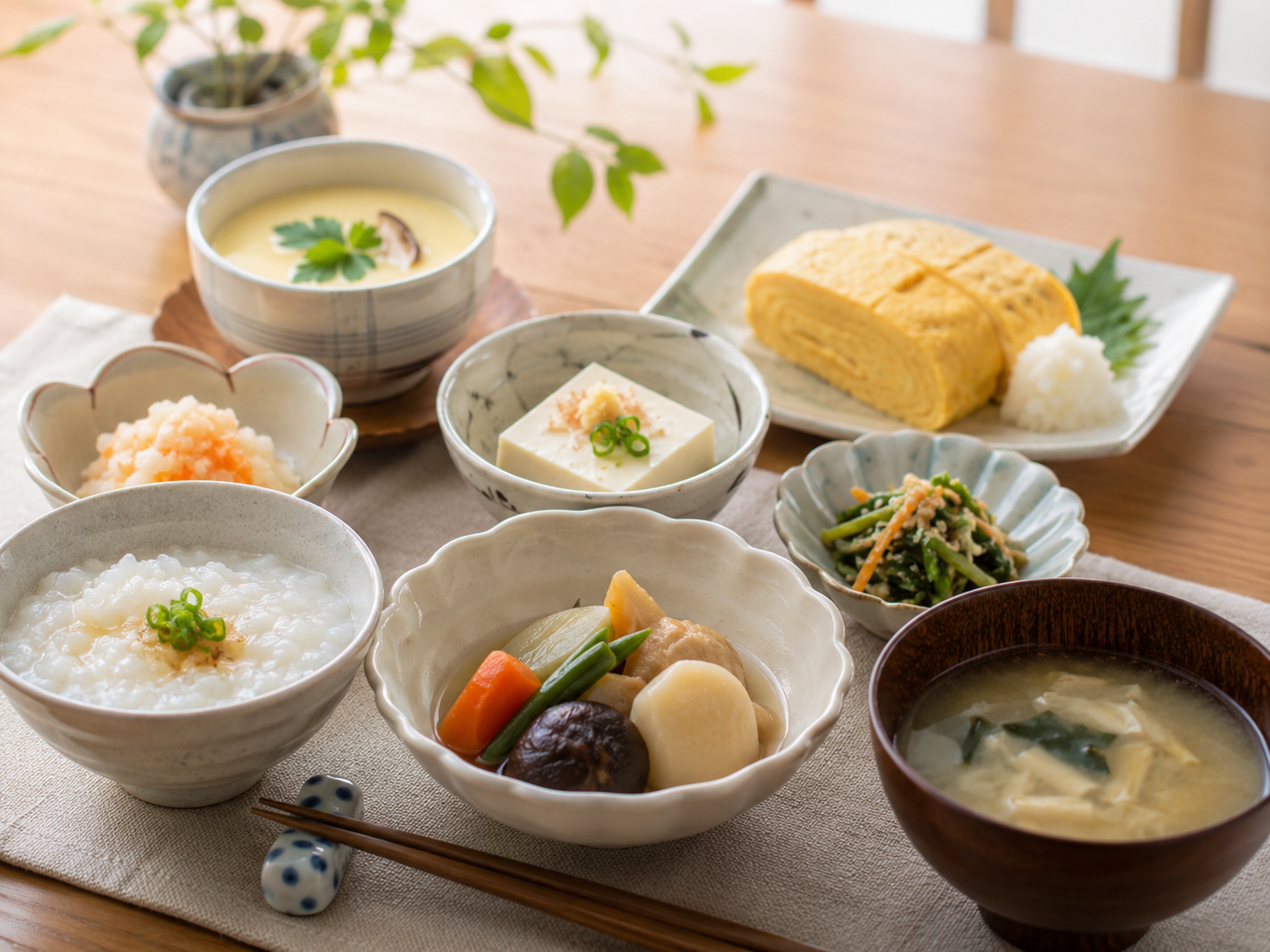 高齢者が食べやすいように工夫されたやわらかい食事