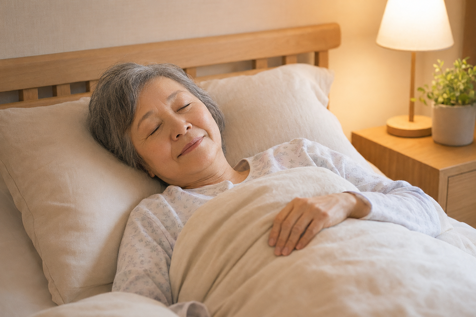 100歳まで元気で明るく暮らすために睡眠と休息を大切にする高齢者