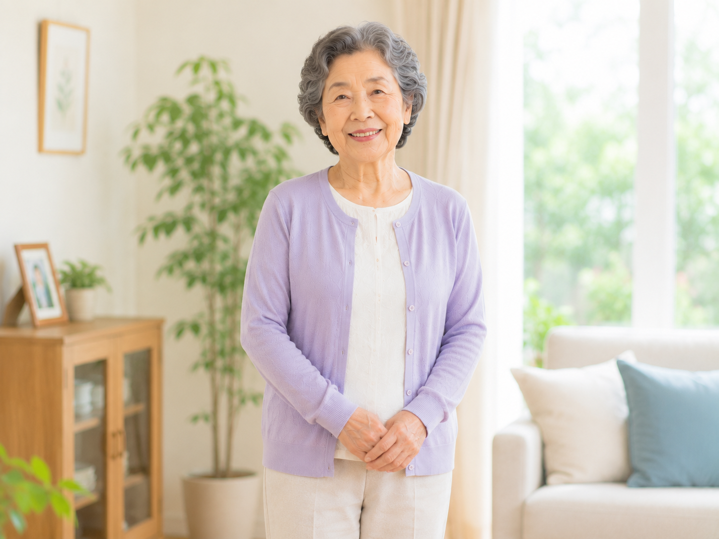 100歳まで元気で明るく健やかに暮らすために転ばない体づくりを意識する高齢者