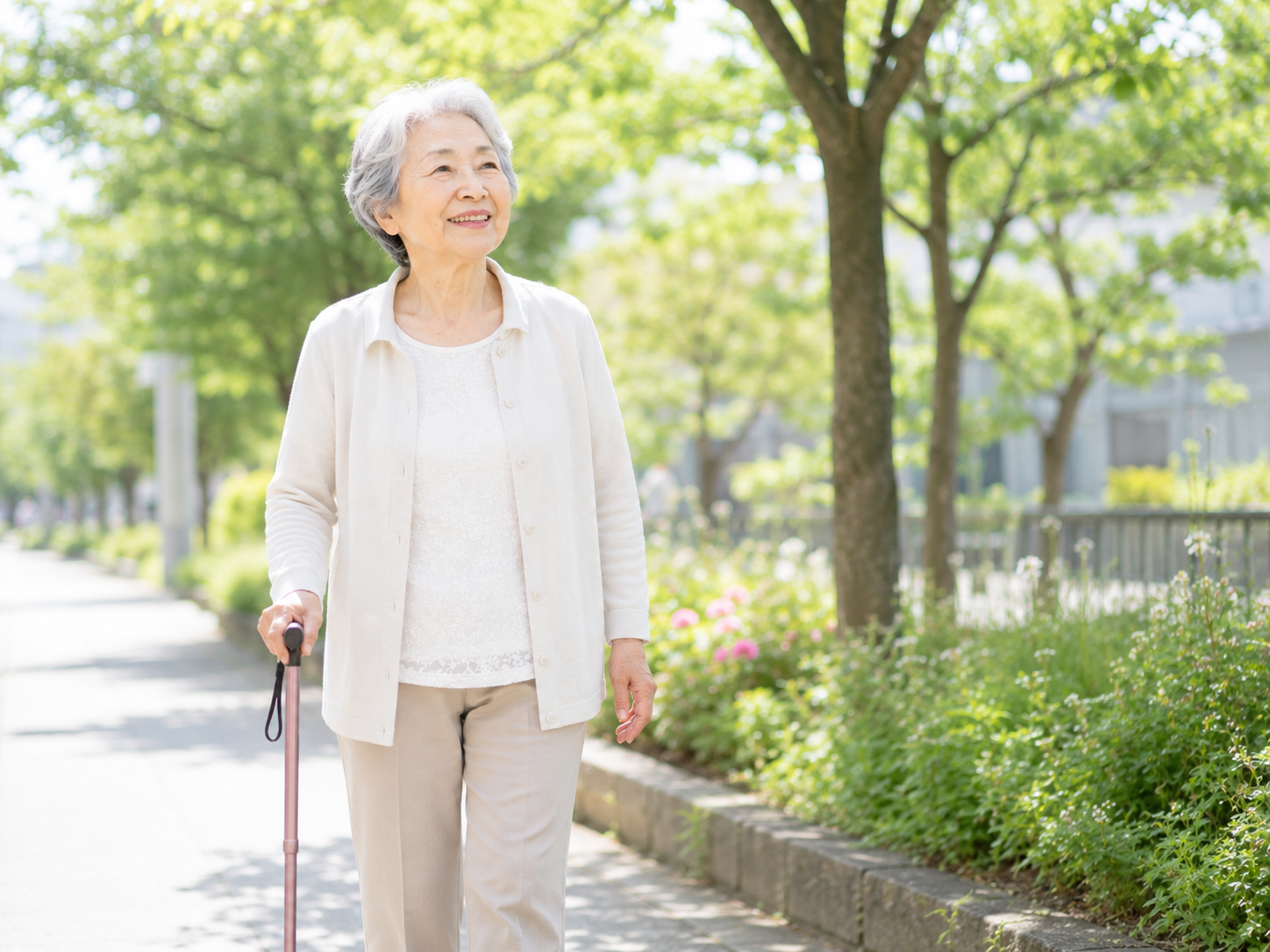 100歳まで元気で明るく健やかに暮らすために足腰を大切にする高齢者