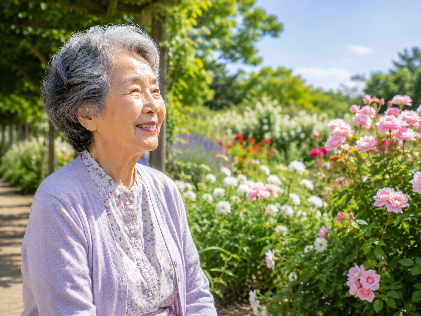 100歳まで元気で明るく暮らすために朝の習慣を大切にする高齢者