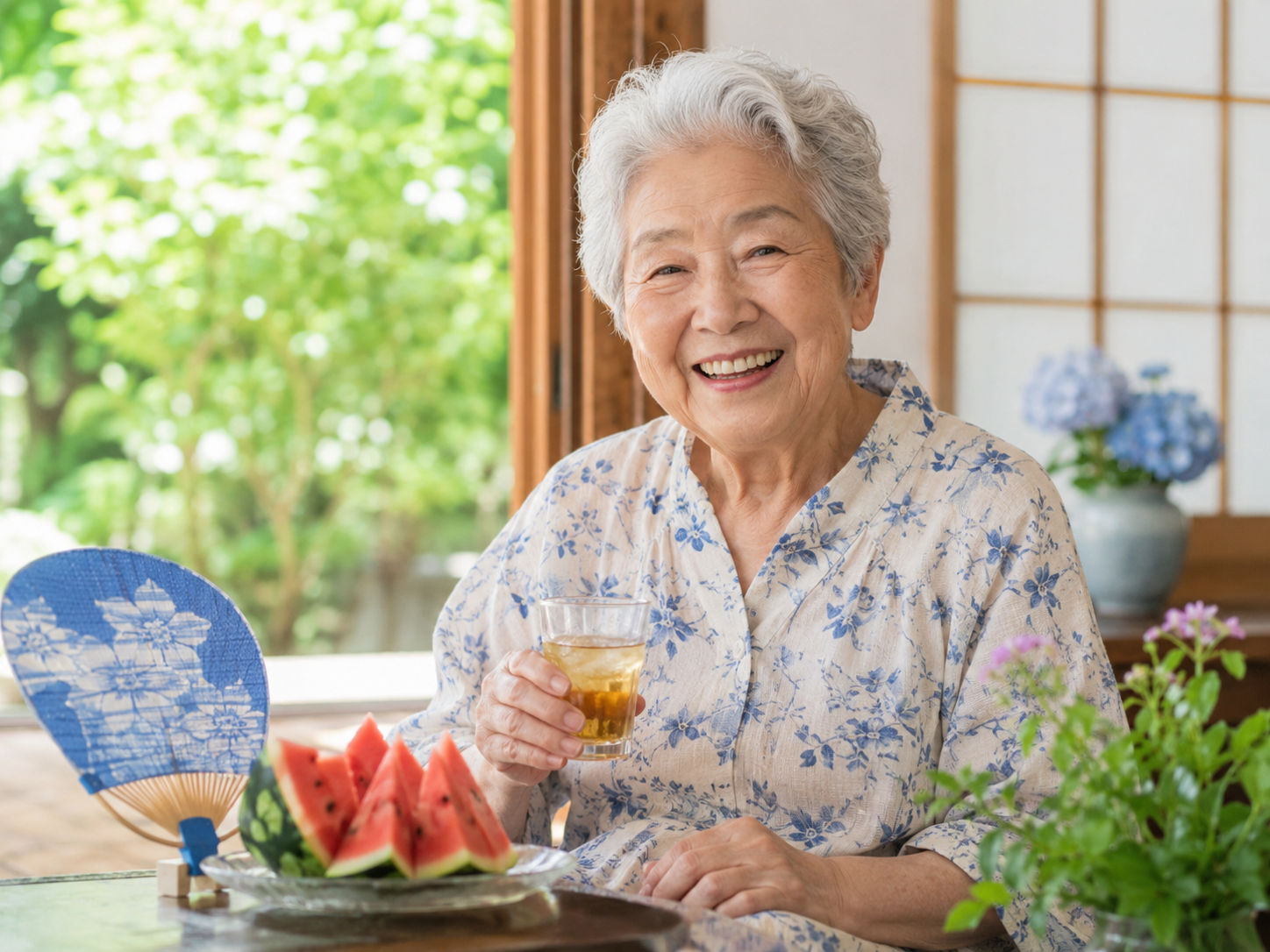100歳まで元気で明るく健やかに暮らすために季節を感じて楽しく過ごす高齢者